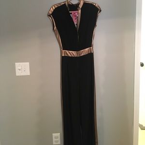 Black and gold/bronze jumpsuit NWT