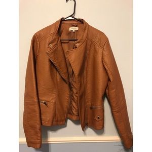 Faux Leather Moto Jacket
