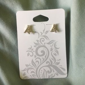 Effie Tower Post Earrings Gold