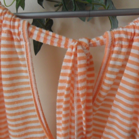 Orange Striped Embellished Tank Top - Picture 3 of 6