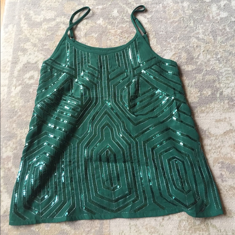 green sequin top