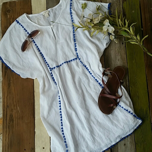 J. Crew Other - J. Crew beach dress cover up small tassels