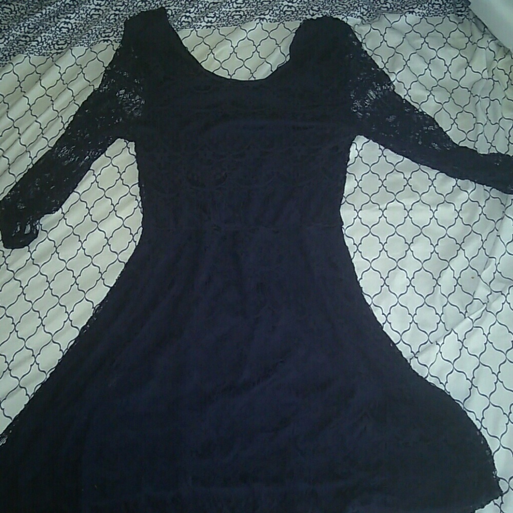Navy blue lace dress