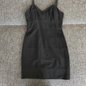 Black mini bandage dress