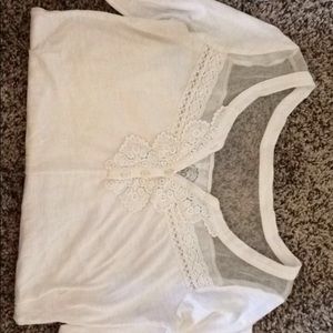 Mesh long sleeve top