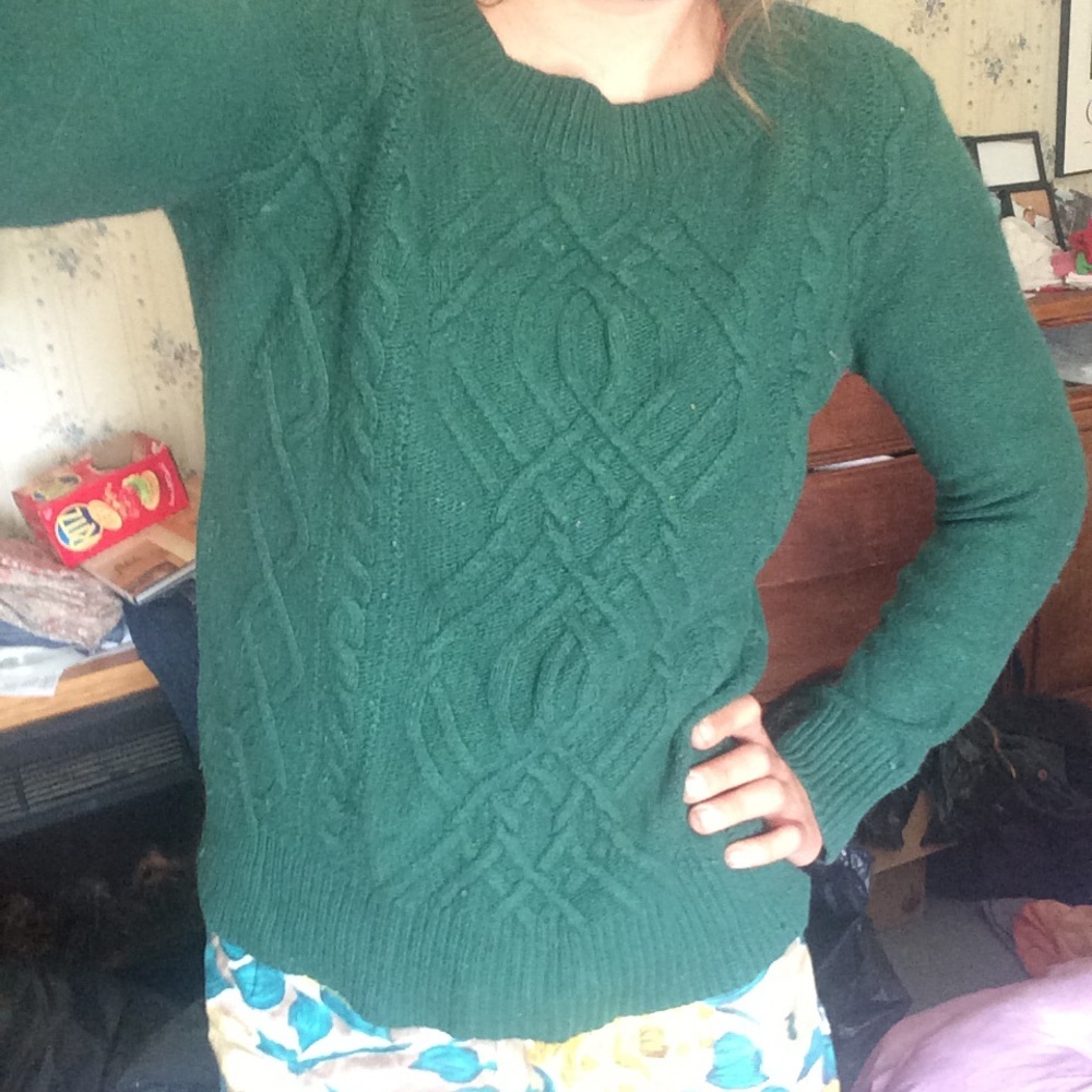 Gorgeous green crew neck sweater
