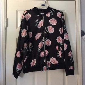 floral bomber jacket