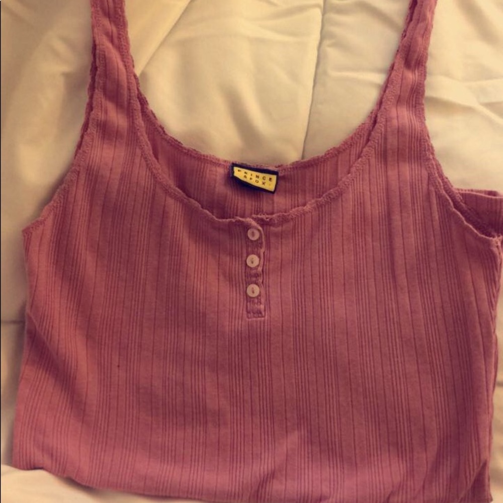 Pink buttoned tank top