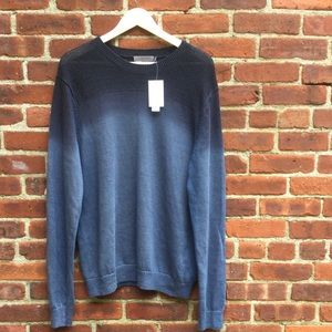 NWT Men's Vince Blue Dip Dyed Ombré Sweater