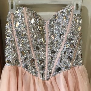 Corset lace up homecoming dress