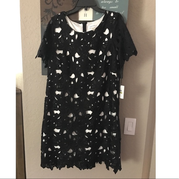 Calvin Klein Dresses & Skirts - Calvin Klein Black and white lace dress