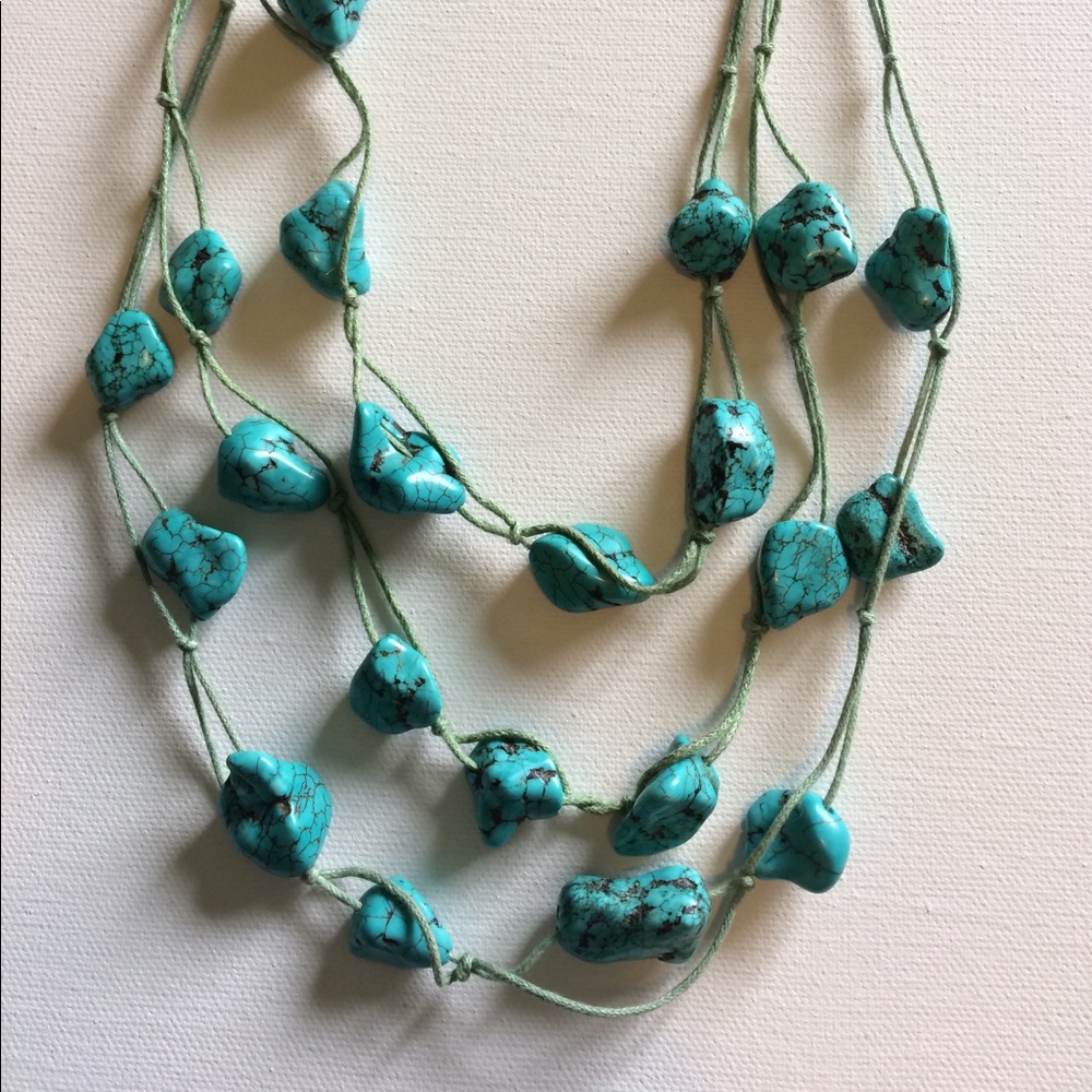 Long turquoise necklace