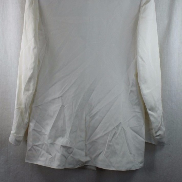 THEYSKENS THEORY WHITE BLAZER 100% SILK 1-BUTTON 6 - Picture 5 of 5