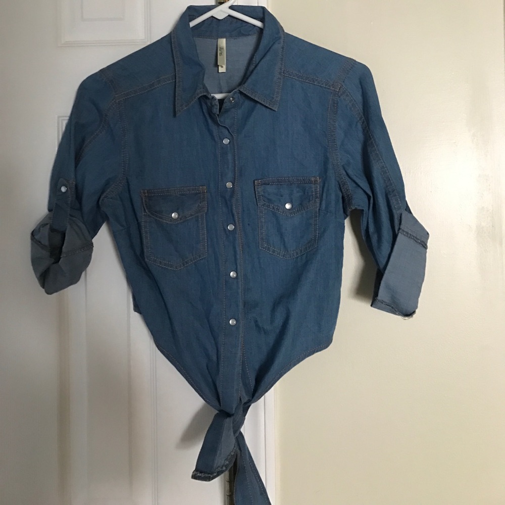 Denim short top
