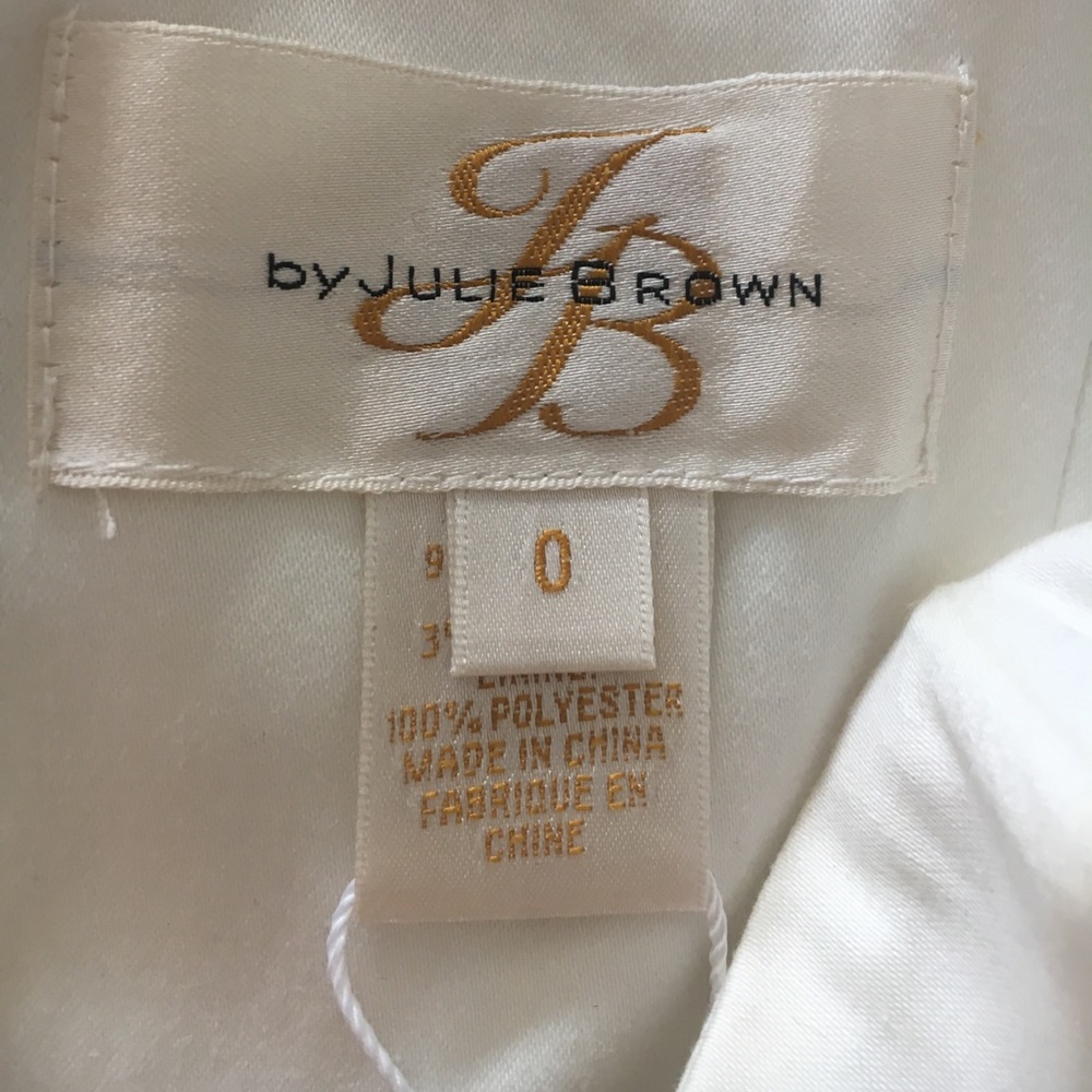 Julie Brown White Peplum Dress Size 0 - Picture 3 of 3