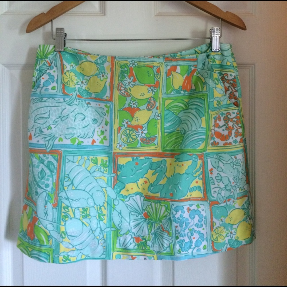 lilly Pulitzer short lined zippered skirt