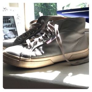 Madewell Leather Superga High-Tops