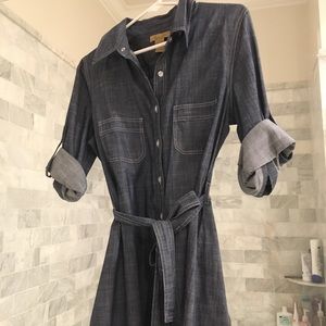 EUC Peck & Peck Weekend chambray wrap dress