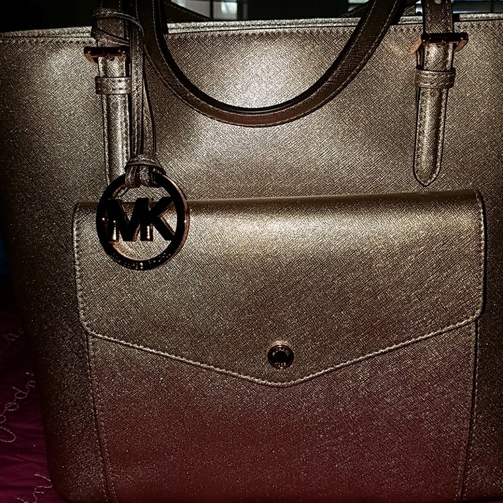 Gold MK tote