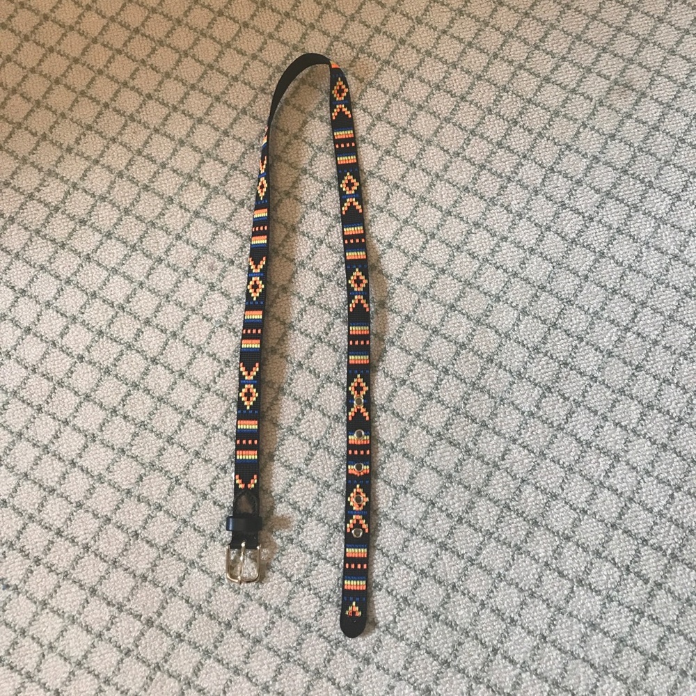 Jcrew black and neon belt