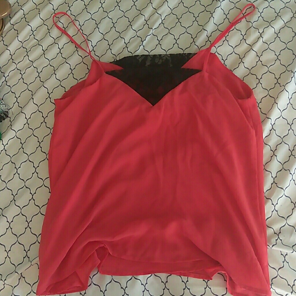 Tank with lace detailing