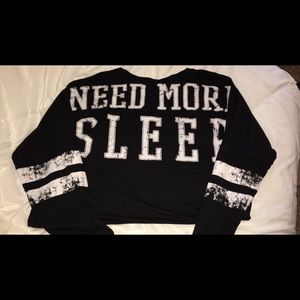 Graphic long sleeve oversized T shirt