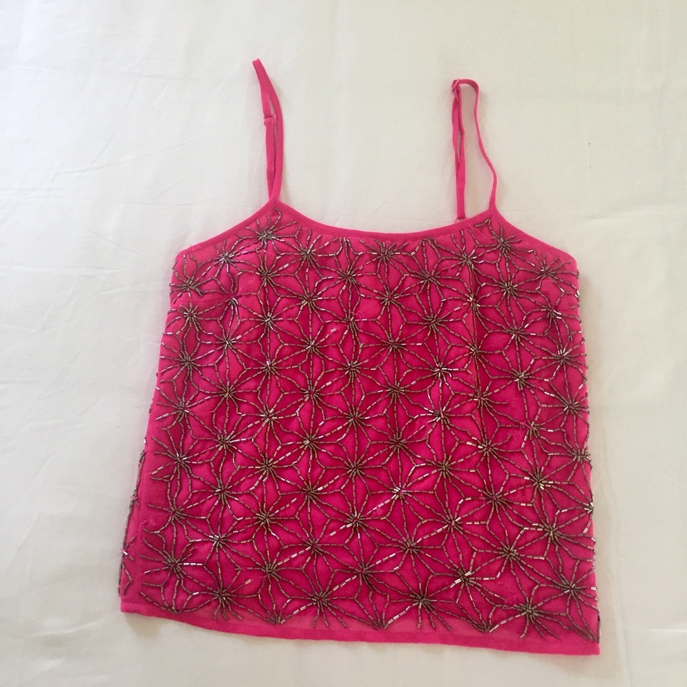 Hot pink embroidered blouse