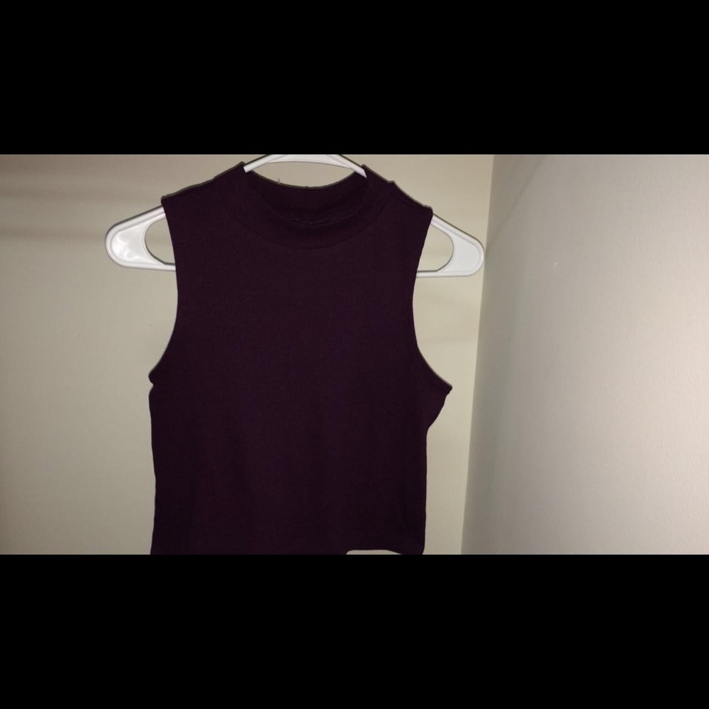 Purple cropped halter top