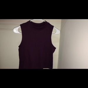 Purple cropped halter top