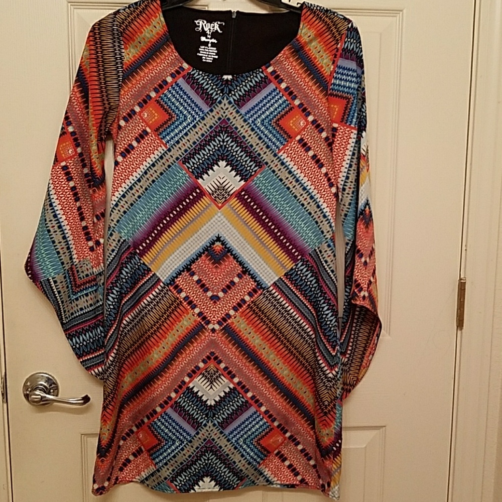 Sarape Long Bell Sleeve, Dress Size S