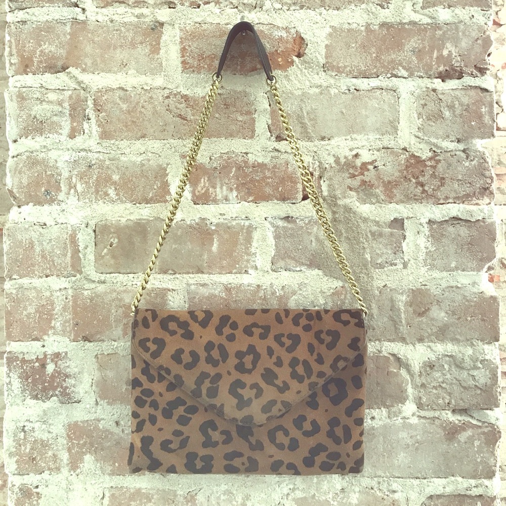 J. Crew cheetah print clutch