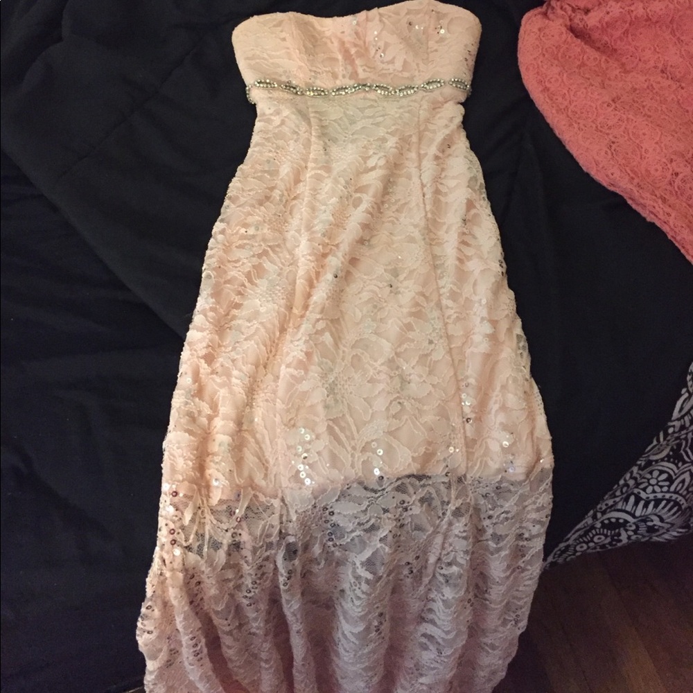 Pink lace dress size 5 worn once