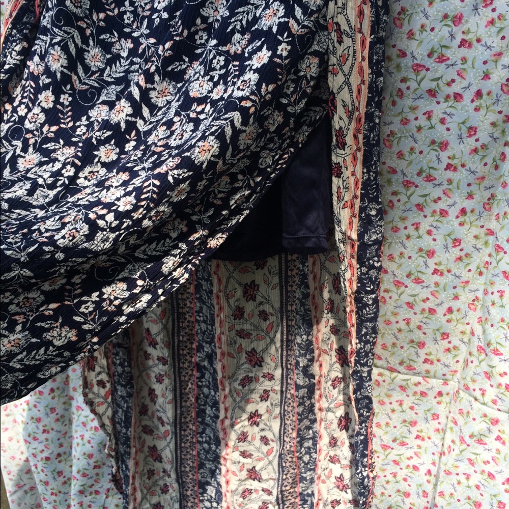 High-low floral skirt