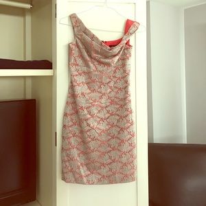 Black Halo Jackie O lace mini-dress