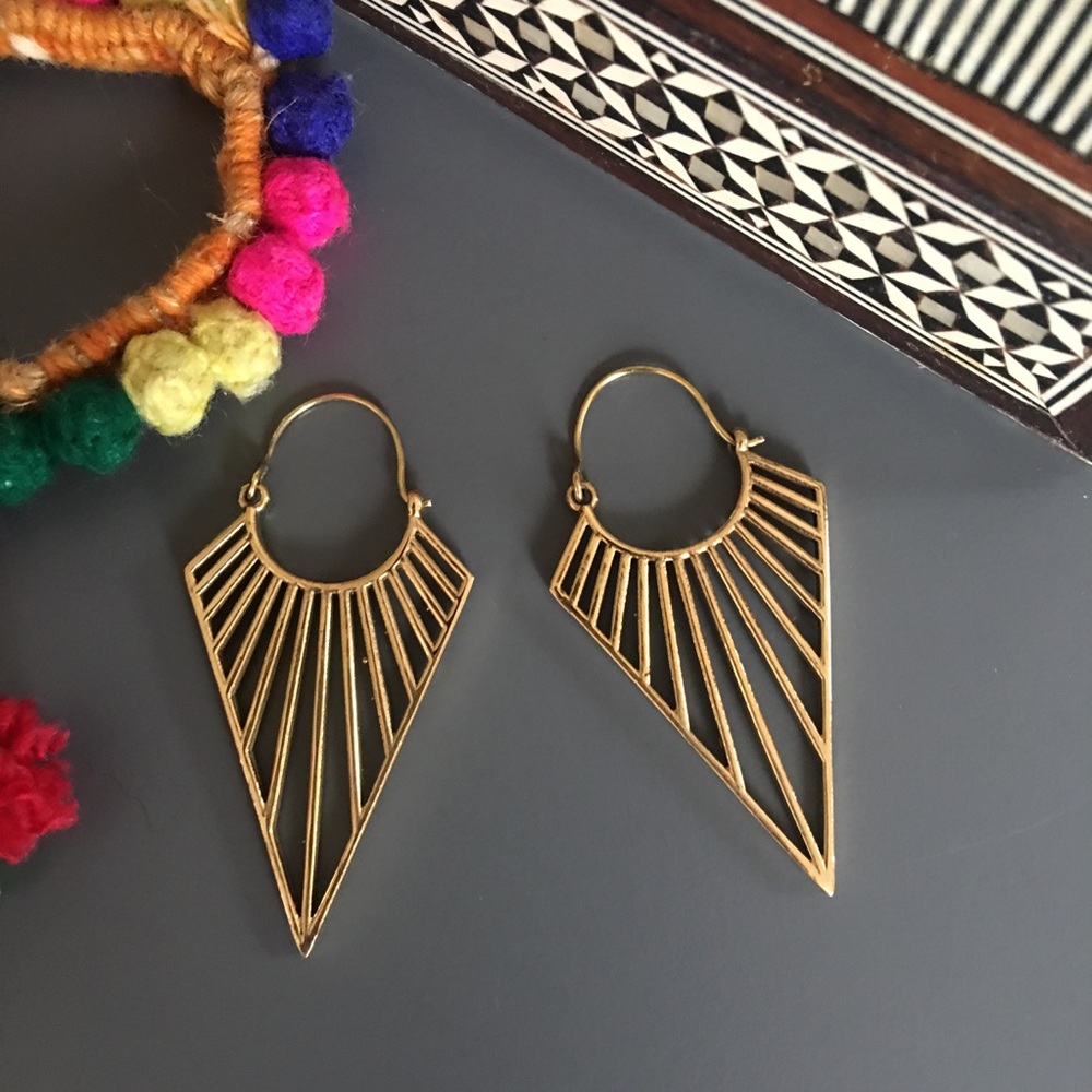 Beatiful brass earrings
