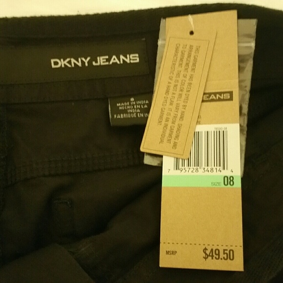DKNY JEANS Black Shorts Size 8 - Picture 2 of 2