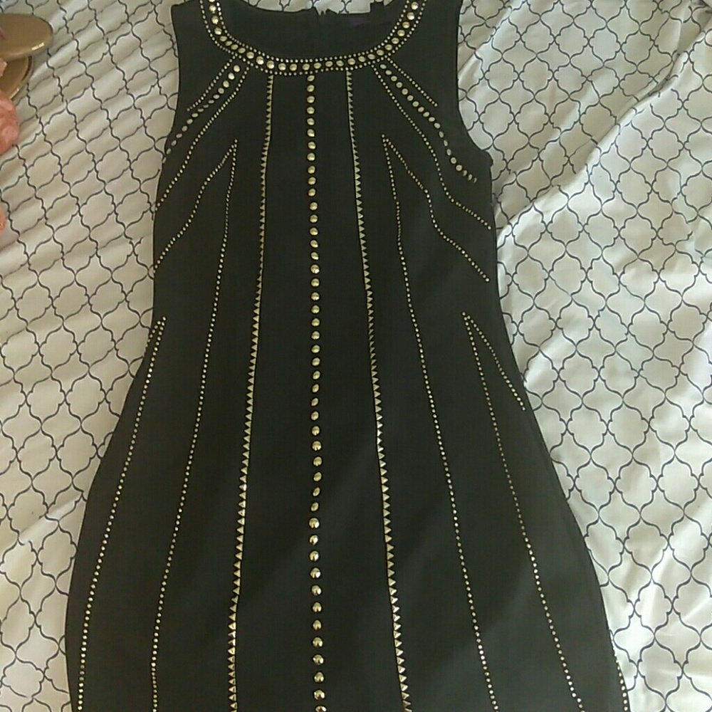 Black embellished dress