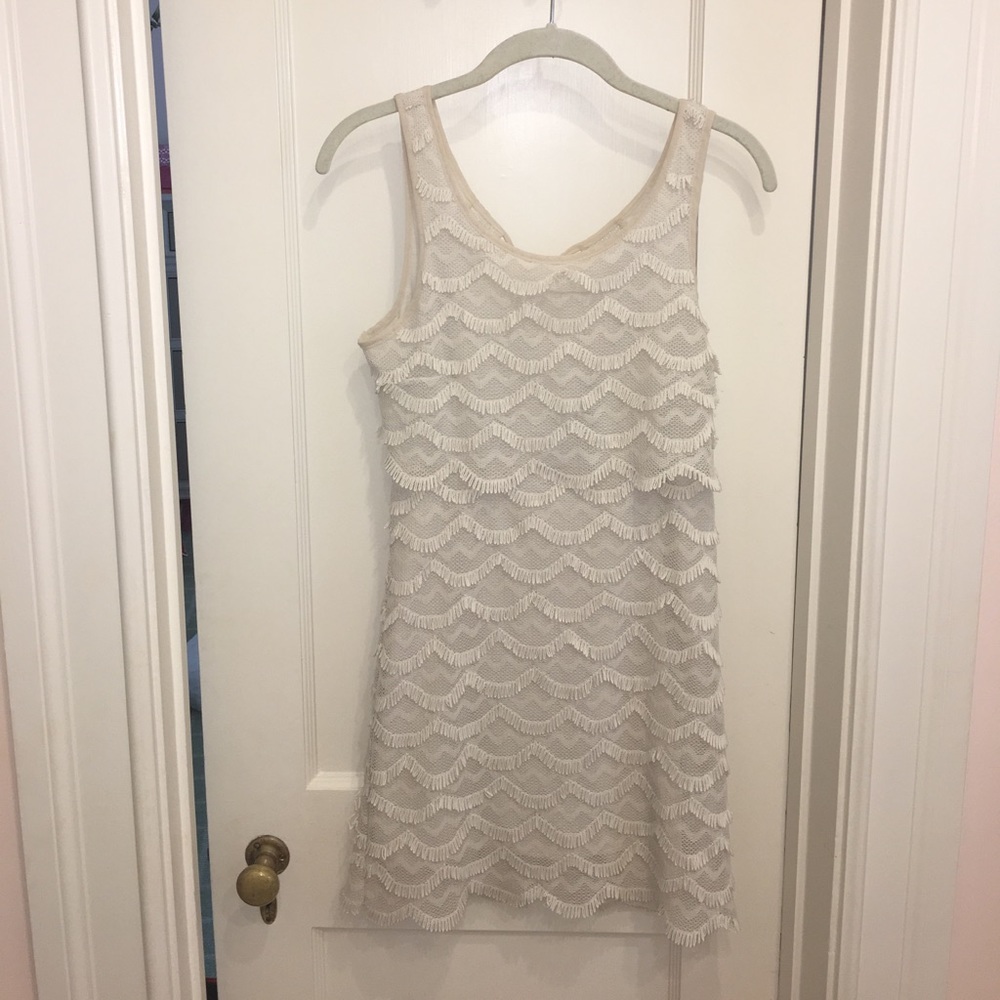 white lace & scalloped dress