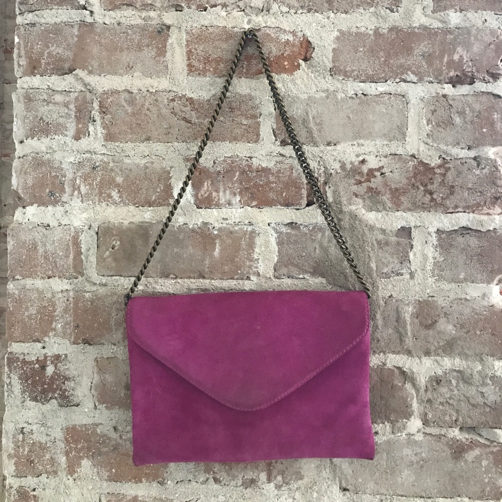 J. Crew magenta clutch