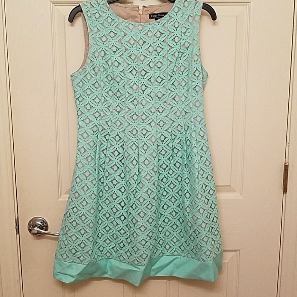 Mint Green Lace Jessica Howard Lace Dress