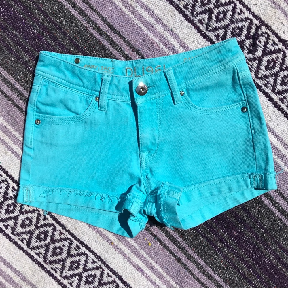DL1961 denim cutoff cuffed shorts