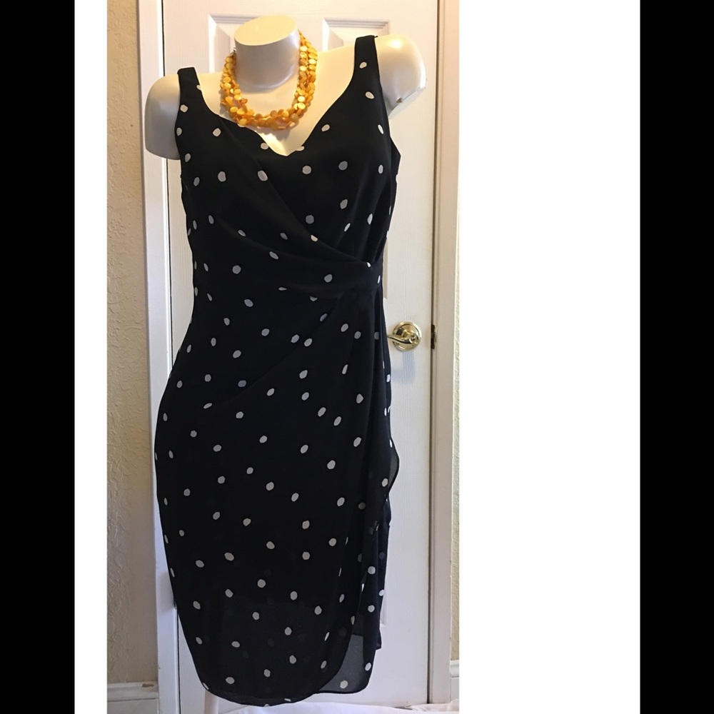 David warren polka dot dress sz 8