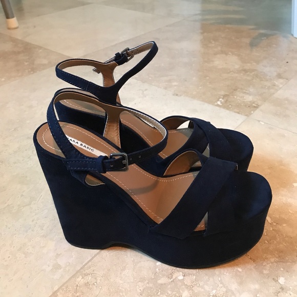 Zara navy wedges - Picture 2 of 4
