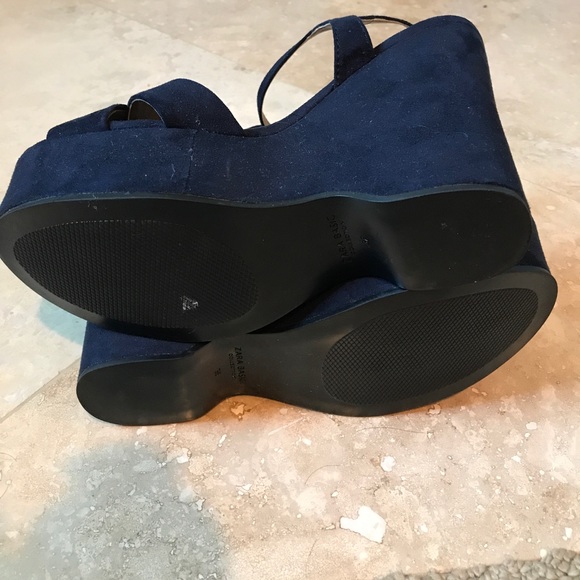 Zara navy wedges - Picture 4 of 4