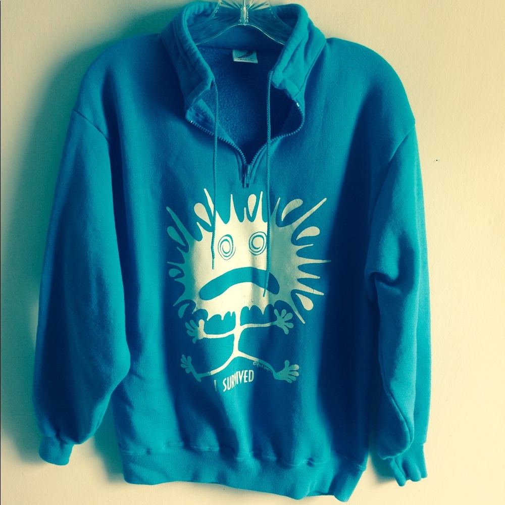 JERZEES Sweatshirt Sz L Blue