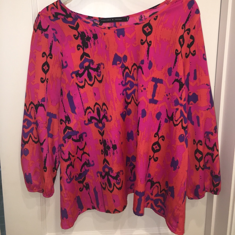 Peaches n' cream colorful blouse