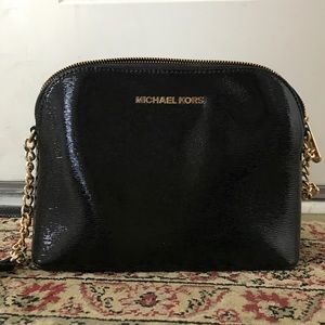 Black Leather Michael Kors Crossbody Bag