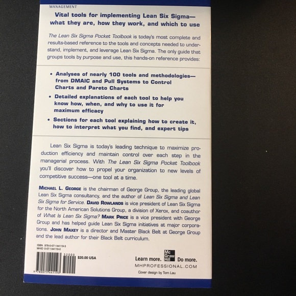 The Lean Six Sigma Pocket Toolbook - Picture 3 of 3