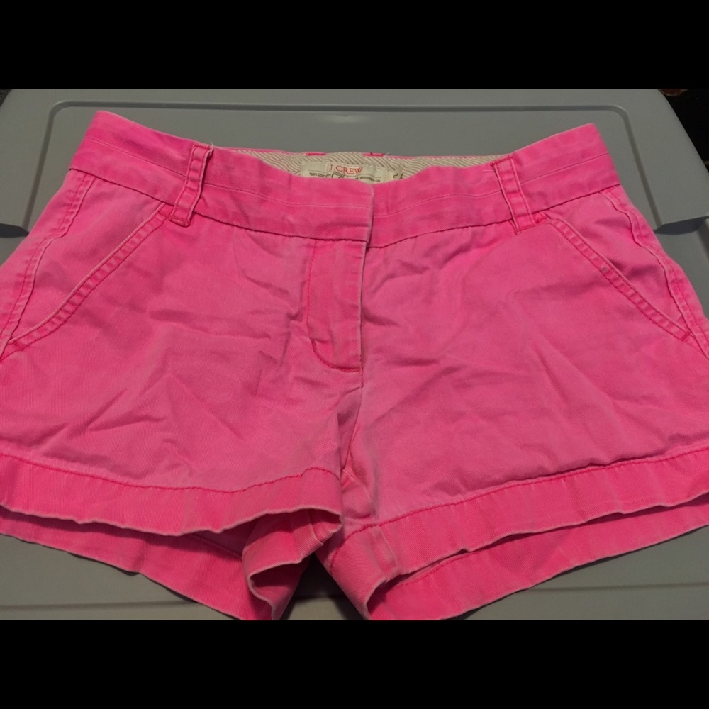 Hot pink jcrew chino shorts size 2 with 3" inseam