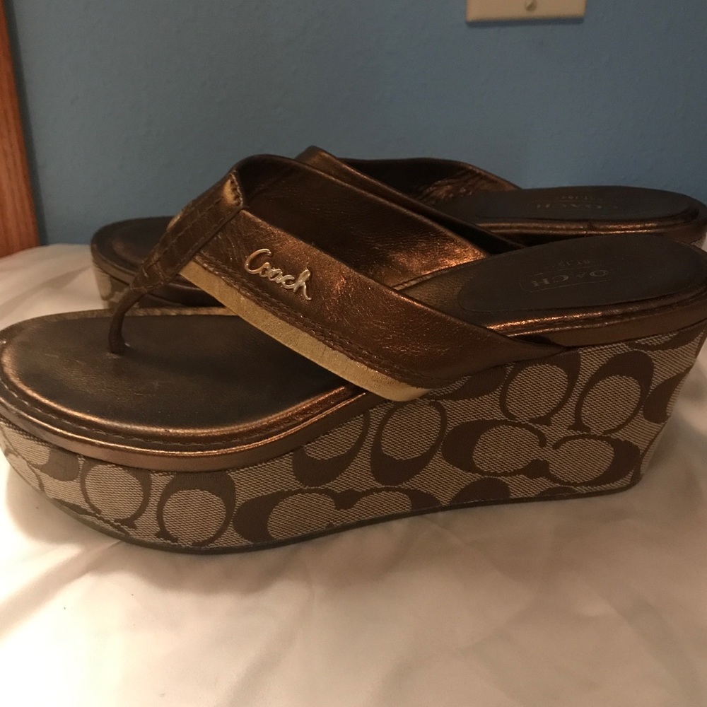Coach wedged sandals
